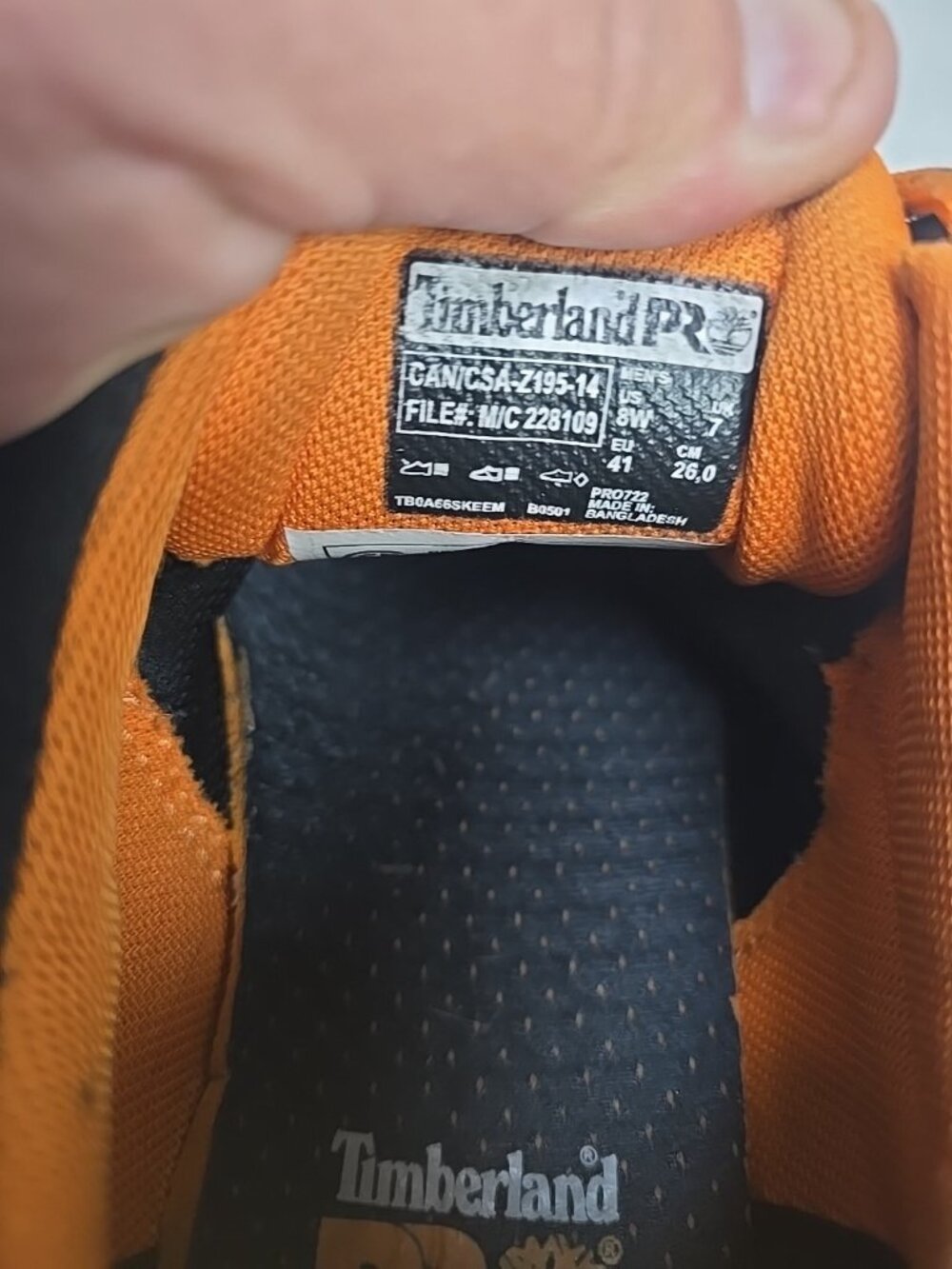 Timberland PRO Men's Powertrain EV Comp Toe Work Shoe TB0A66SKEEM Black Size 8W - Picture 6 of 9